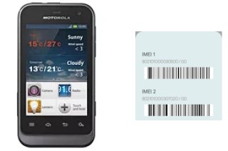 Comment voir le code IMEI dans Defy Mini XT320