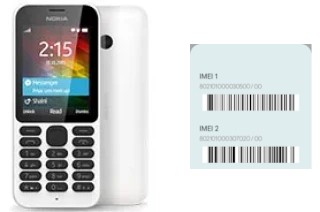 Comment voir le code IMEI dans Nokia 215