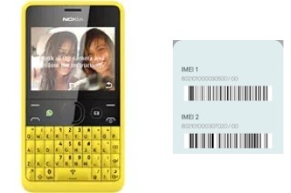 Comment voir le code IMEI dans Asha 210