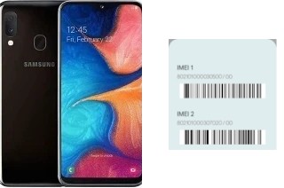 Comment voir le code IMEI dans Galaxy A20e