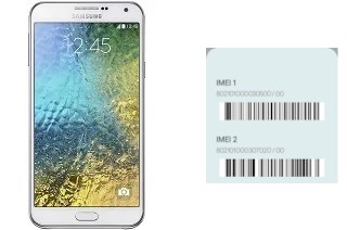 Comment voir le code IMEI dans Galaxy E7