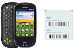 Comment voir le code IMEI dans Galaxy Q T589R