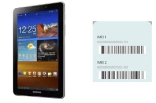 Comment voir le code IMEI dans P6800 Galaxy Tab 7.7