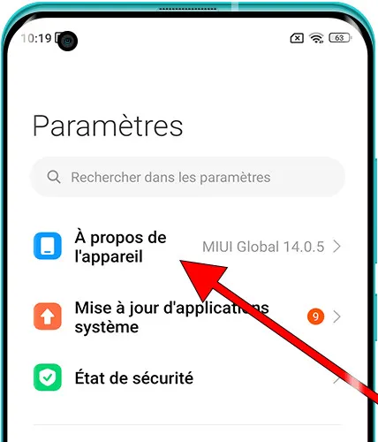 À propos de l'appareil Xiaomi