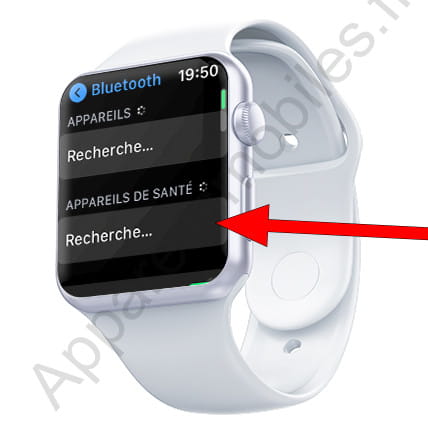 Recherche d'appareils Bluetooth Apple Watch