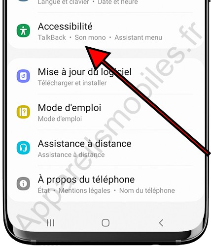 Accessibilité Samsung Galaxy