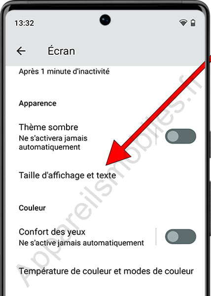 Taille de l'écran et texte Android