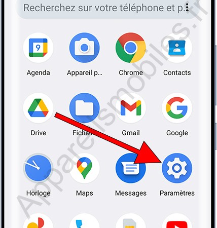 Paramètres de l'appareil Android