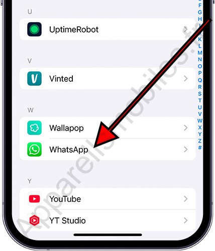 Paramètres de WhatsApp sur iPhone