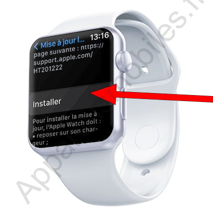 Installer la mise à jour Apple Watch