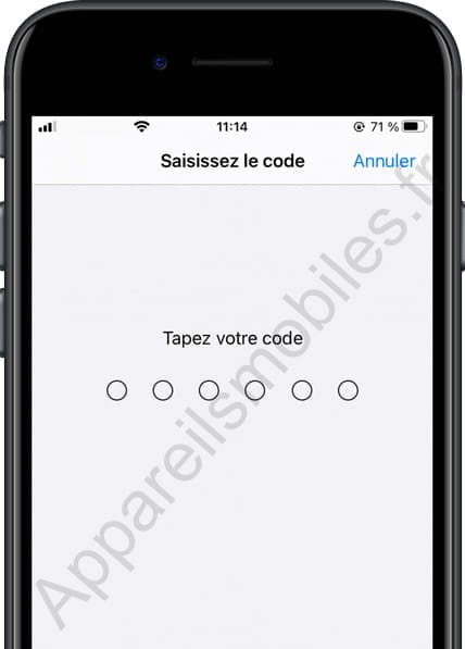 Code de déverrouillage de l'iPhone