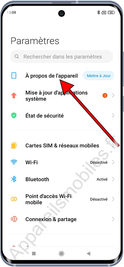 À propos de l'appareil Xiaomi