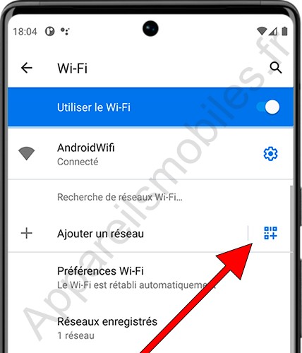 Ajouter un réseau Wi-Fi avec QR