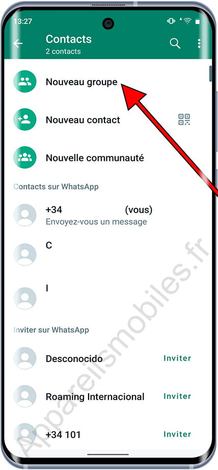 Nouveau groupe WhatsApp