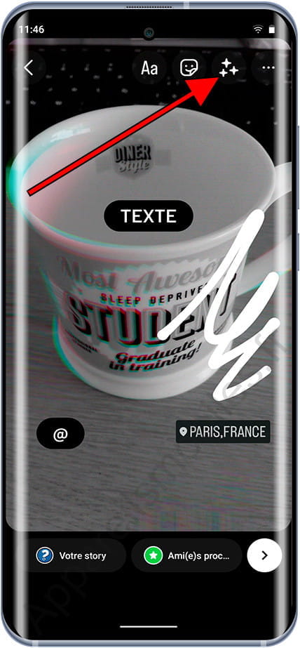 Ajouter des effets à l'histoire Instagram