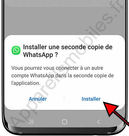 Installez une deuxième copie de WhatsApp