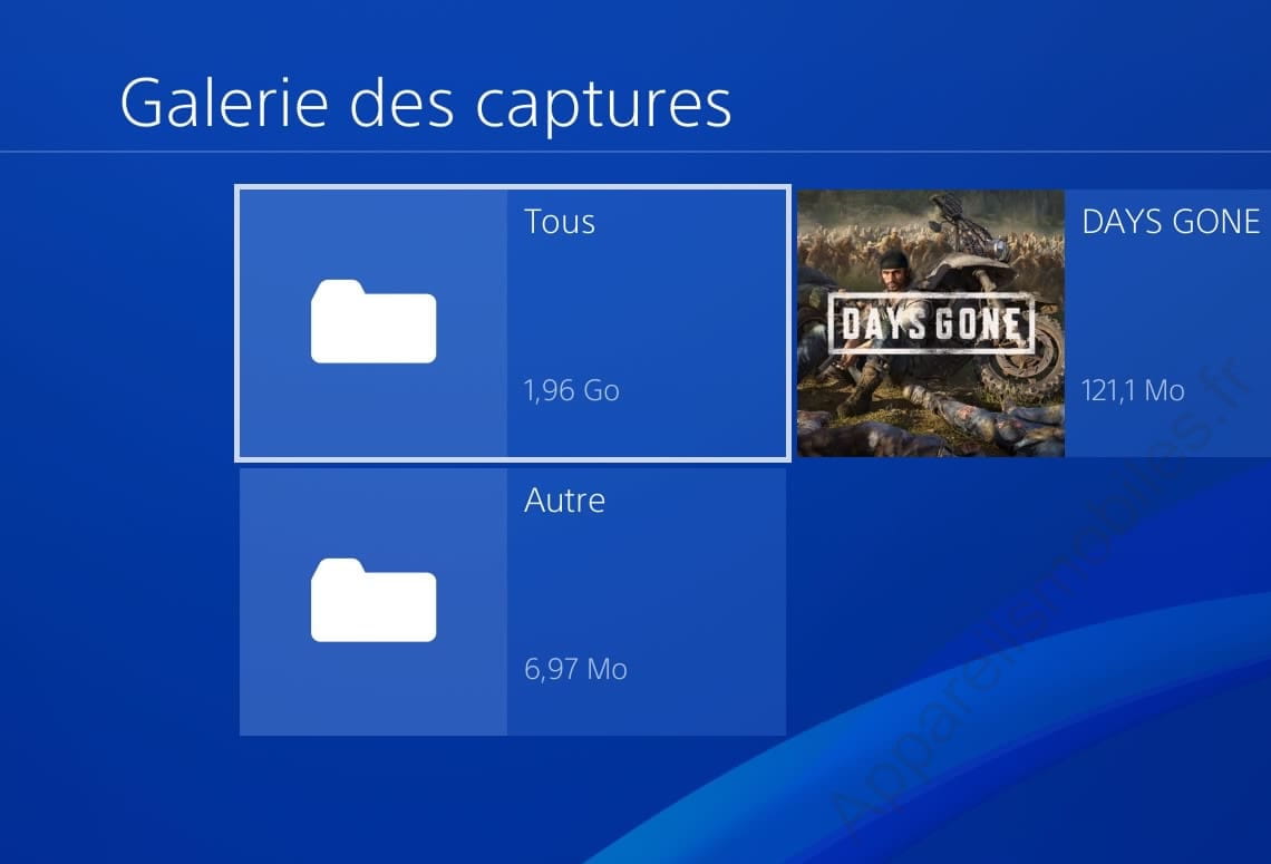 Galerie des captures PS4