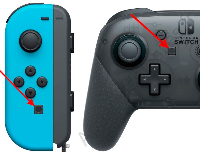 Bouton d'enregistrement d'écran Nintendo Switch