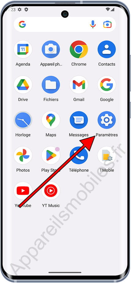 Paramètres du téléphone Android