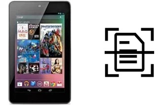 Numériser un document sur un Asus Google Nexus 7 Cellular