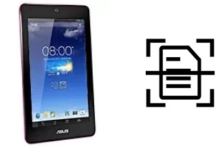 Numériser un document sur un Asus Memo Pad HD7 16 GB