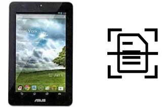 Numériser un document sur un Asus Memo Pad ME172V