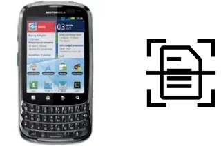 Numériser un document sur un Motorola Admiral XT603