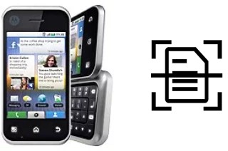 Numériser un document sur un Motorola BACKFLIP