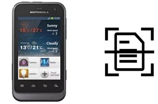 Numériser un document sur un Motorola Defy Mini XT320