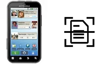 Numériser un document sur un Motorola DEFY