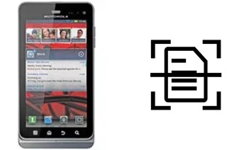 Numériser un document sur un Motorola MILESTONE 3 XT860