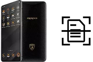 Numériser un document sur un Oppo Find X Lamborghini