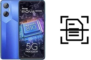 Numériser un document sur un Tecno Pova Neo 5G