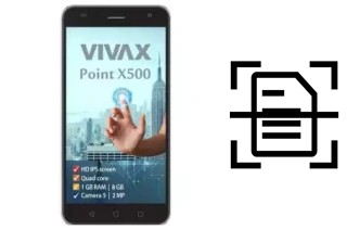 Numériser un document sur un Vivax Point X500