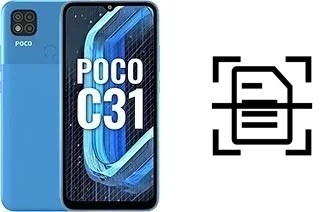 Numériser un document sur un Xiaomi Poco C31