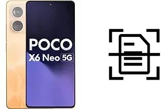 Numériser un document sur un Xiaomi Poco X6 Neo