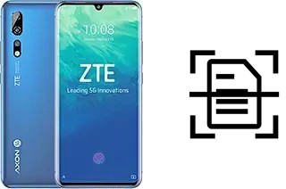 Numériser un document sur un ZTE Axon 10 Pro 5G