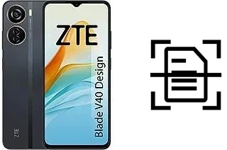 Numériser un document sur un ZTE Blade V40 Design