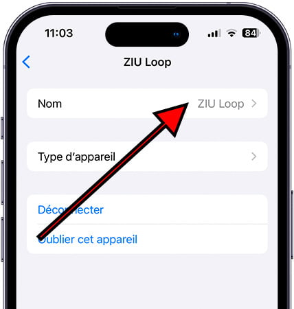 Changer le nom de l'appareil Bluetooth sur iPhone