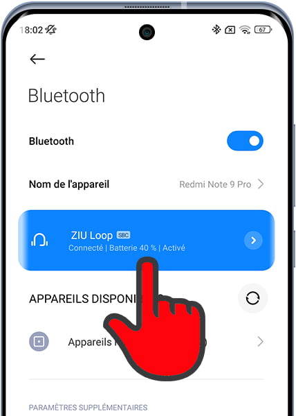 Confirmer la déconnexion du Bluetooth sur Xiaomi