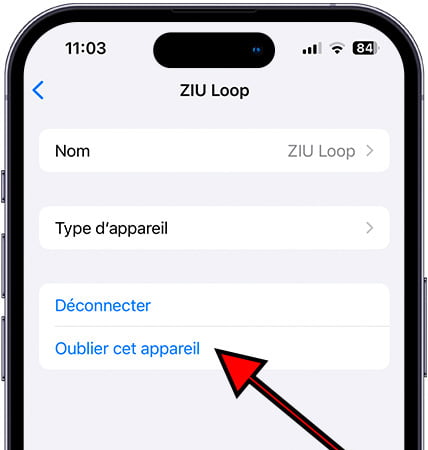 Ignorer le périphérique Bluetooth sur iPhone