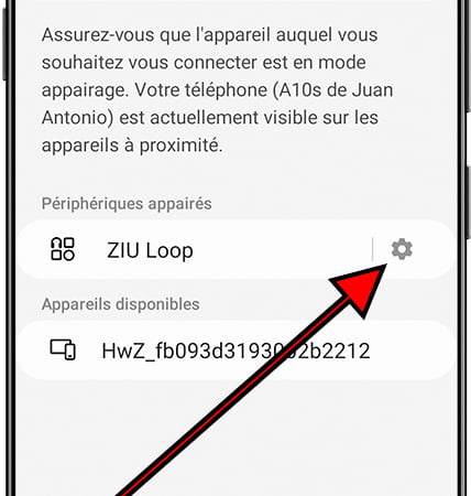 Paramètres des appareils Bluetooth sur Samsung Galaxy