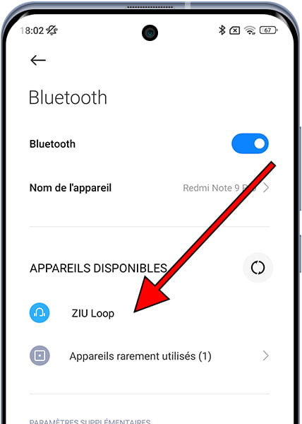 Sélectionner un appareil Bluetooth sur Xiaomi