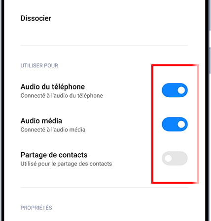 Paramètres audio Bluetooth sur Xiaomi