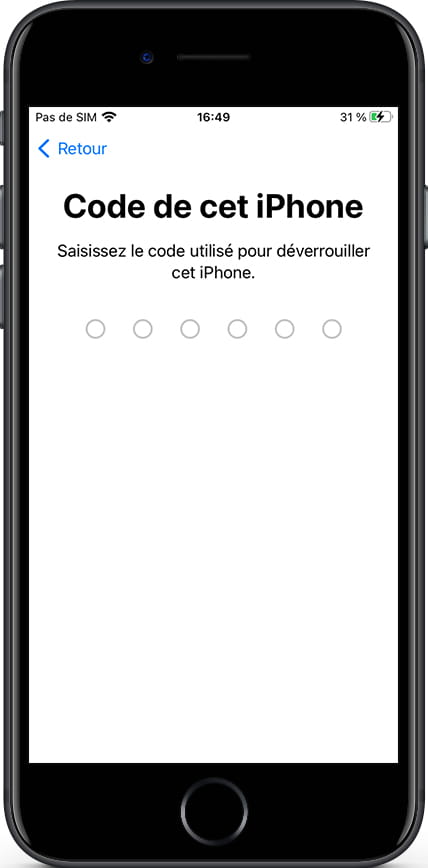 Réinitialiser iOS