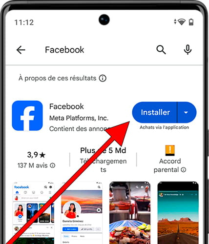 Téléchargez Facebook depuis Google Play