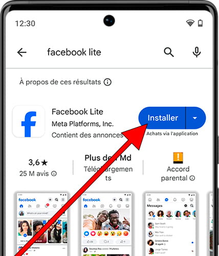 Téléchargez Facebook depuis Google Play