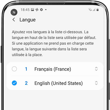 Supprimer langues Android
