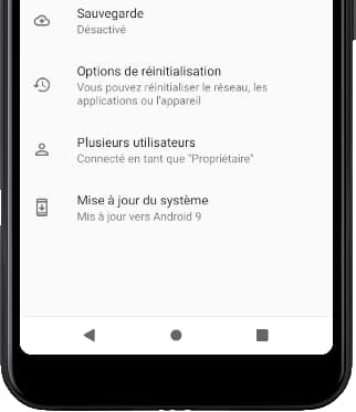Options avancées Android