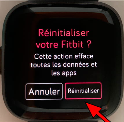 Confirmer la restauration Fitbit